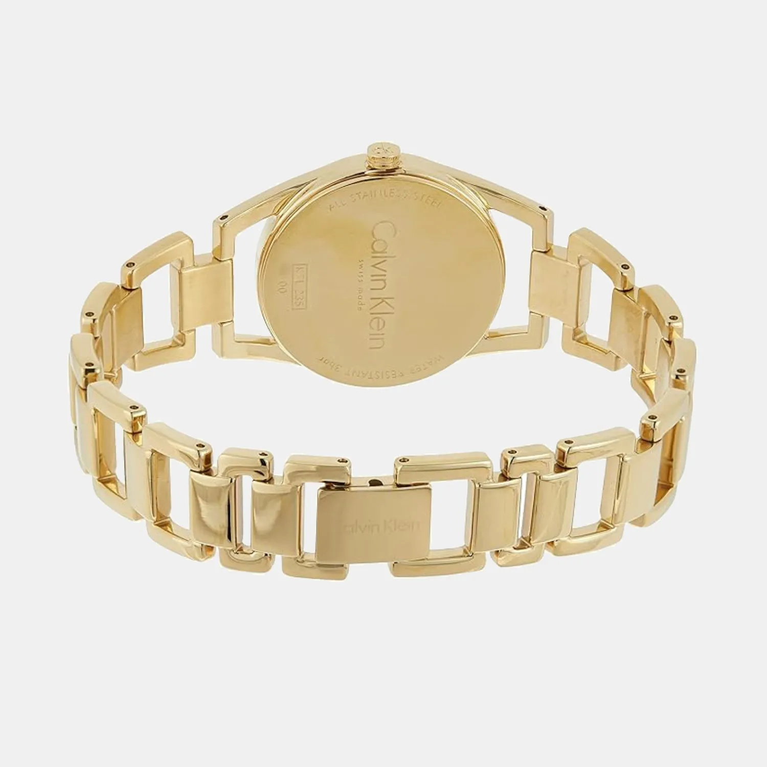 Dainty Women Quartz Gold Dial Analog Stainless Steel Watch K7L23546