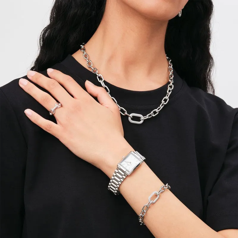 Daniel Wellington Bound 3-Link Silver Watch 32x22mm