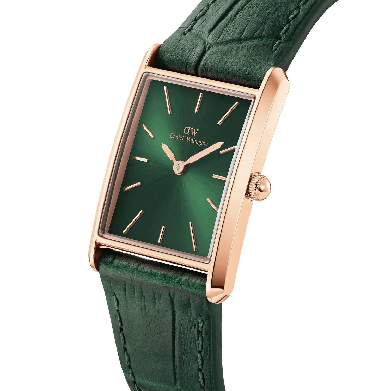 Daniel Wellington Bound Crocodile Emerald Sunray Rose Gold Watch DW00100694