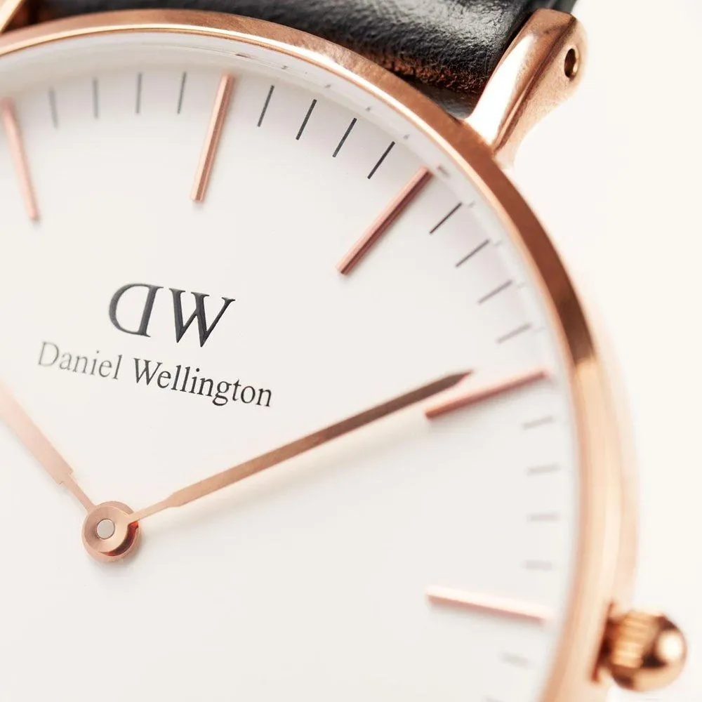 Daniel Wellington Classic 36mm Bayswate White Dial Watch DW00100279