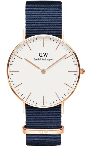 Daniel Wellington Classic 36mm Bayswate White Dial Watch DW00100279