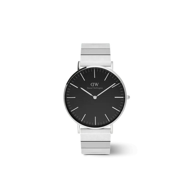 Daniel Wellington Classic Piano Link Onyx Silver Watch 40mm