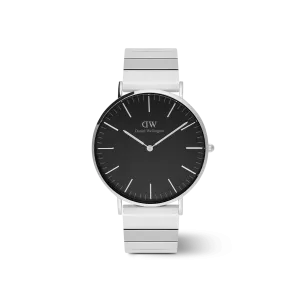 Daniel Wellington Classic Piano Link Onyx Silver Watch