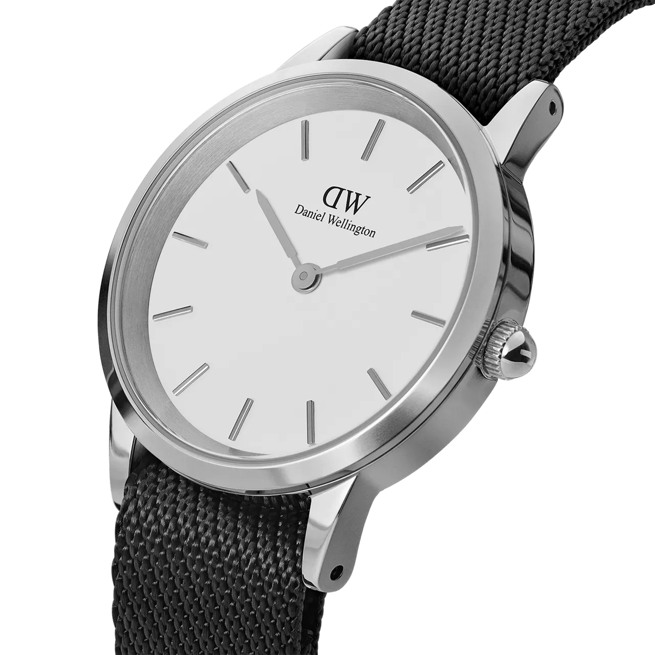 Daniel Wellington Iconic Black NATO White Dial Watch DW00100677