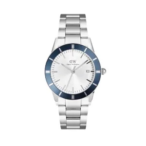 Daniel Wellington Iconic Paradigma Link Blue Bezel White Dial Watch DW00100818