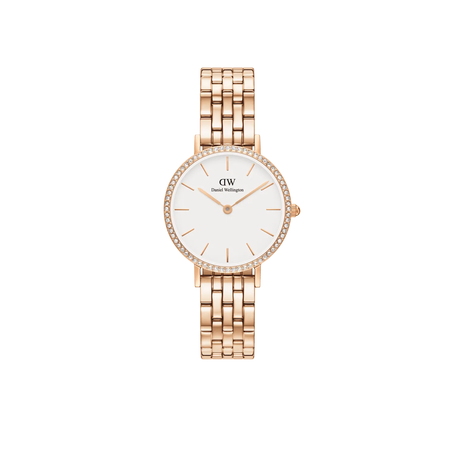 Daniel Wellington Petite 28mm Bezel 5-Link White Watch DW00100666