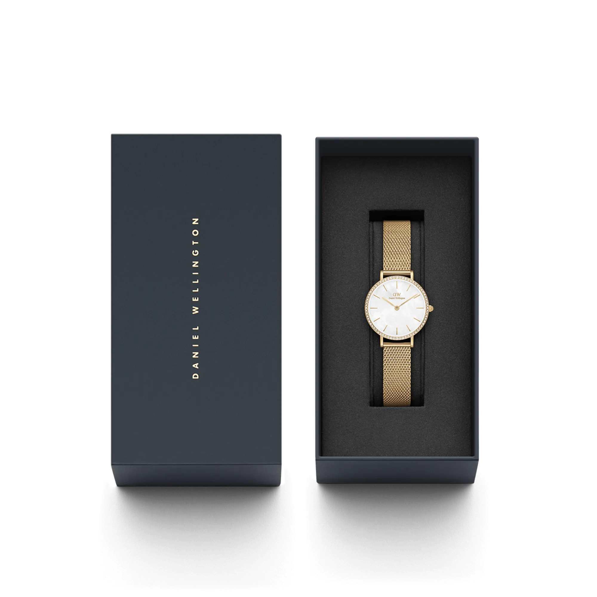 Daniel Wellington Petite 28mm Bezel Mesh White Watch DW00100662