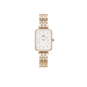 Daniel Wellington Quadro 20X26mm Bezel 5-Link White Dial Watch DW00100672
