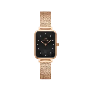 Daniel Wellington Quadro Lumine Pressed Piano Rose Gold Watch 20x26mm