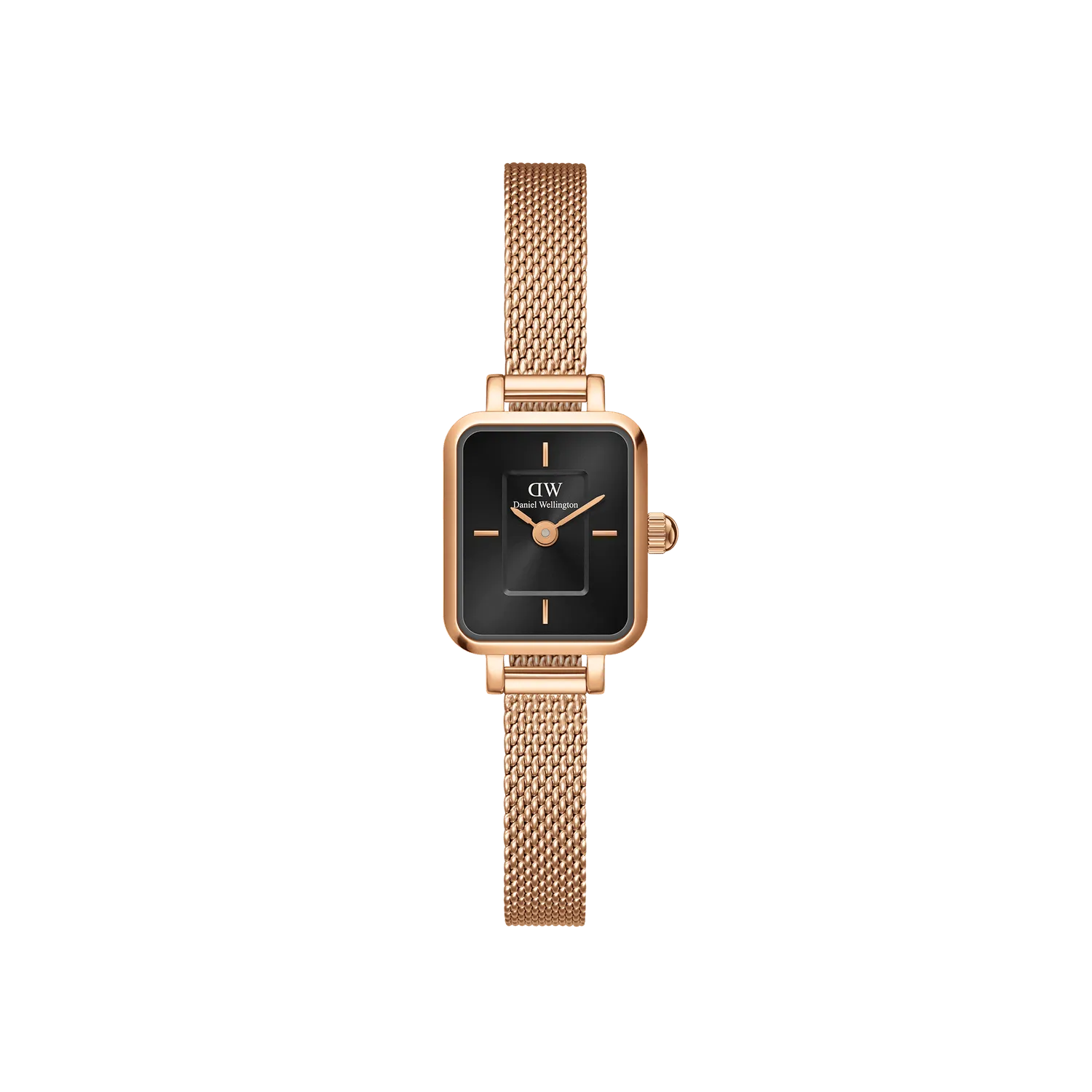 Daniel Wellington Quadro Mini Melrose Rose Gold Onyx Watch DW00100647
