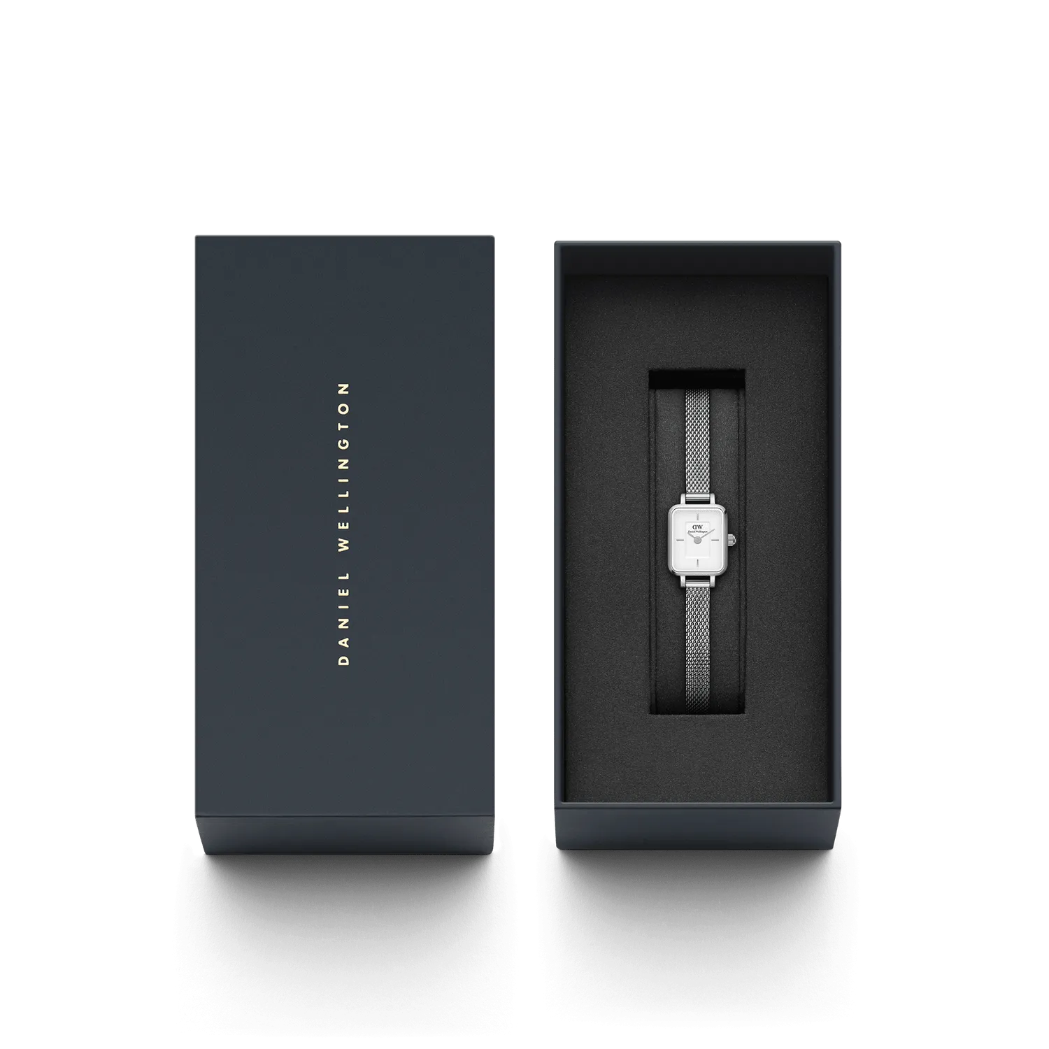 Daniel Wellington Quadro Mini Sterling White Dial Watch DW00100726