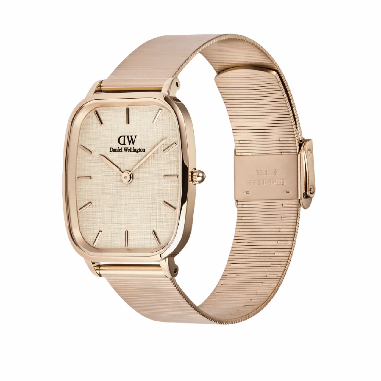 Daniel Wellington Marlon Melrose Wire Vintage Linen Pattern Dial Watch DW00100815