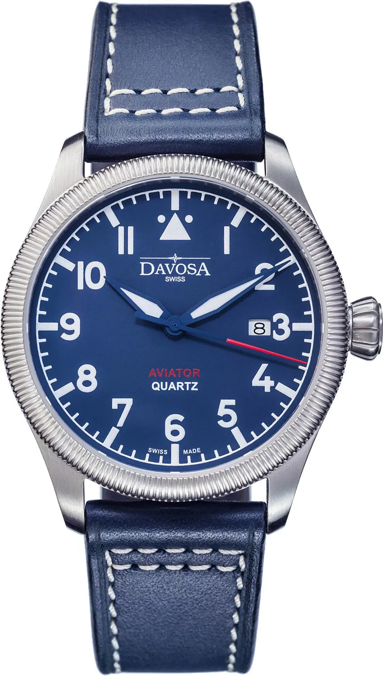 Davosa Aviator Quartz Blue Watch