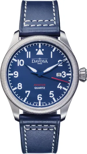Davosa Aviator Quartz Blue Watch