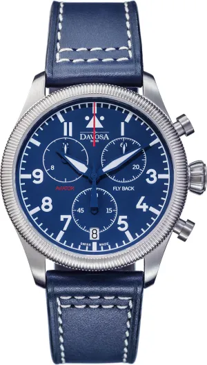 Davosa Aviator Quartz Chronograph Blue Watch