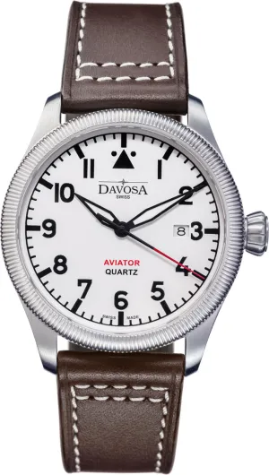 Davosa Aviator Quartz Silver Watch