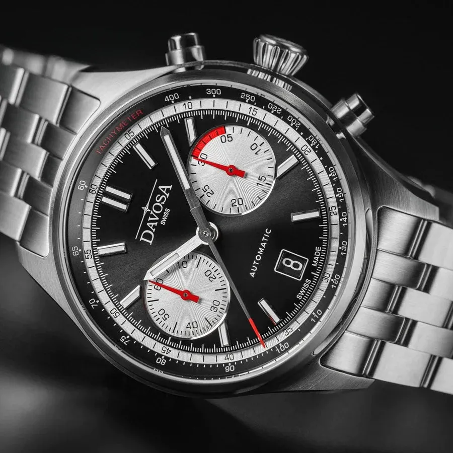Davosa Newton Pilot Rally Black Bracelet Limited Edition Watch