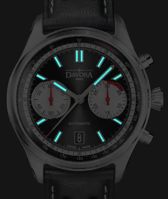 Davosa Newton Pilot Rally Chronograph Black Limited Edition Watch