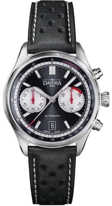Davosa Newton Pilot Rally Chronograph Black Limited Edition Watch