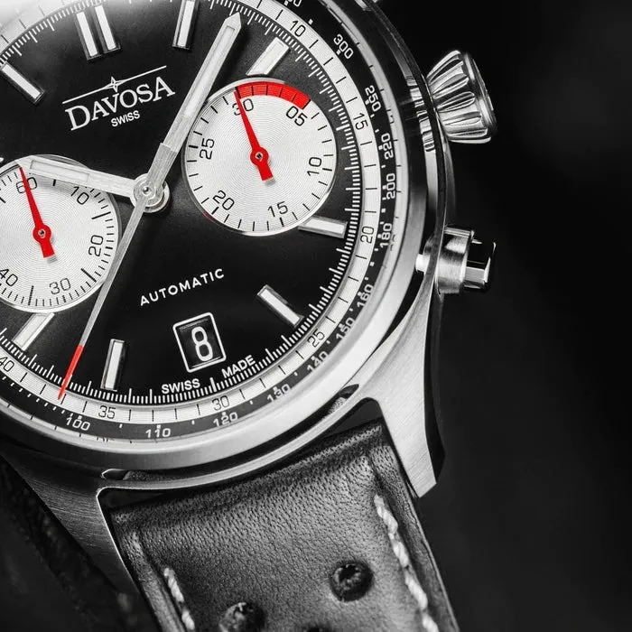 Davosa Newton Pilot Rally Chronograph Black Limited Edition Watch