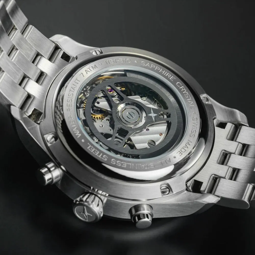 Davosa Newton Pilot Rally Silver Bracelet Limited Edition Watch