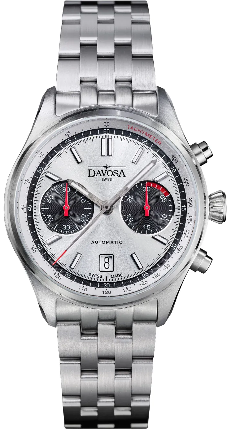 Davosa Newton Pilot Rally Silver Bracelet Limited Edition Watch