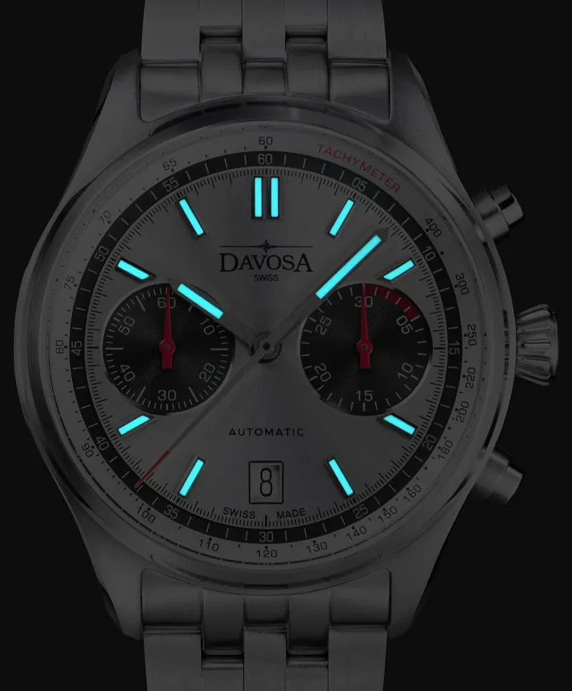 Davosa Newton Pilot Rally Silver Bracelet Limited Edition Watch