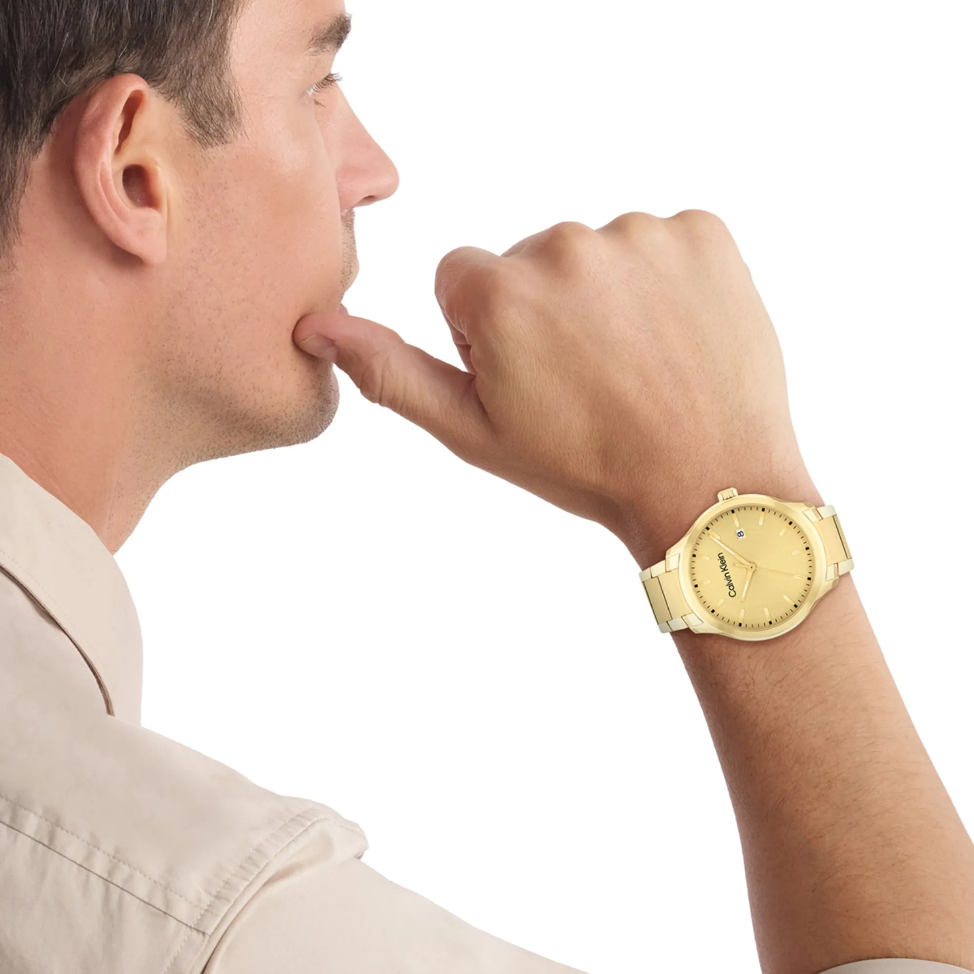 Define Men Gold Analog Stainless Steel Watch 25200349