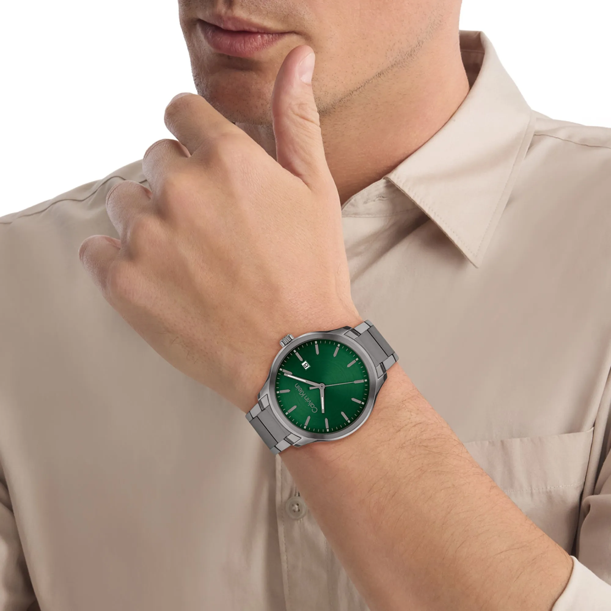 Define Men Green Analog Stainless Steel Watch 25200350