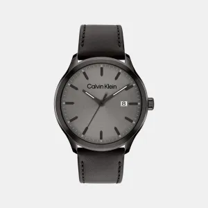Define Men Grey Analog Leather Watch 25200355