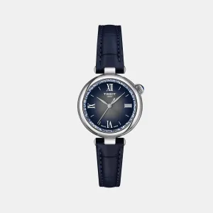 Desir Women Quartz Silver And Blue Dial Analog Leather Watch T1520101603801