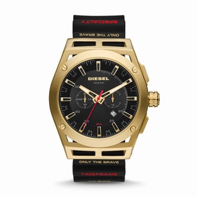 Diesel Timeframe Chronograph Black Silicone Watch DZ4546