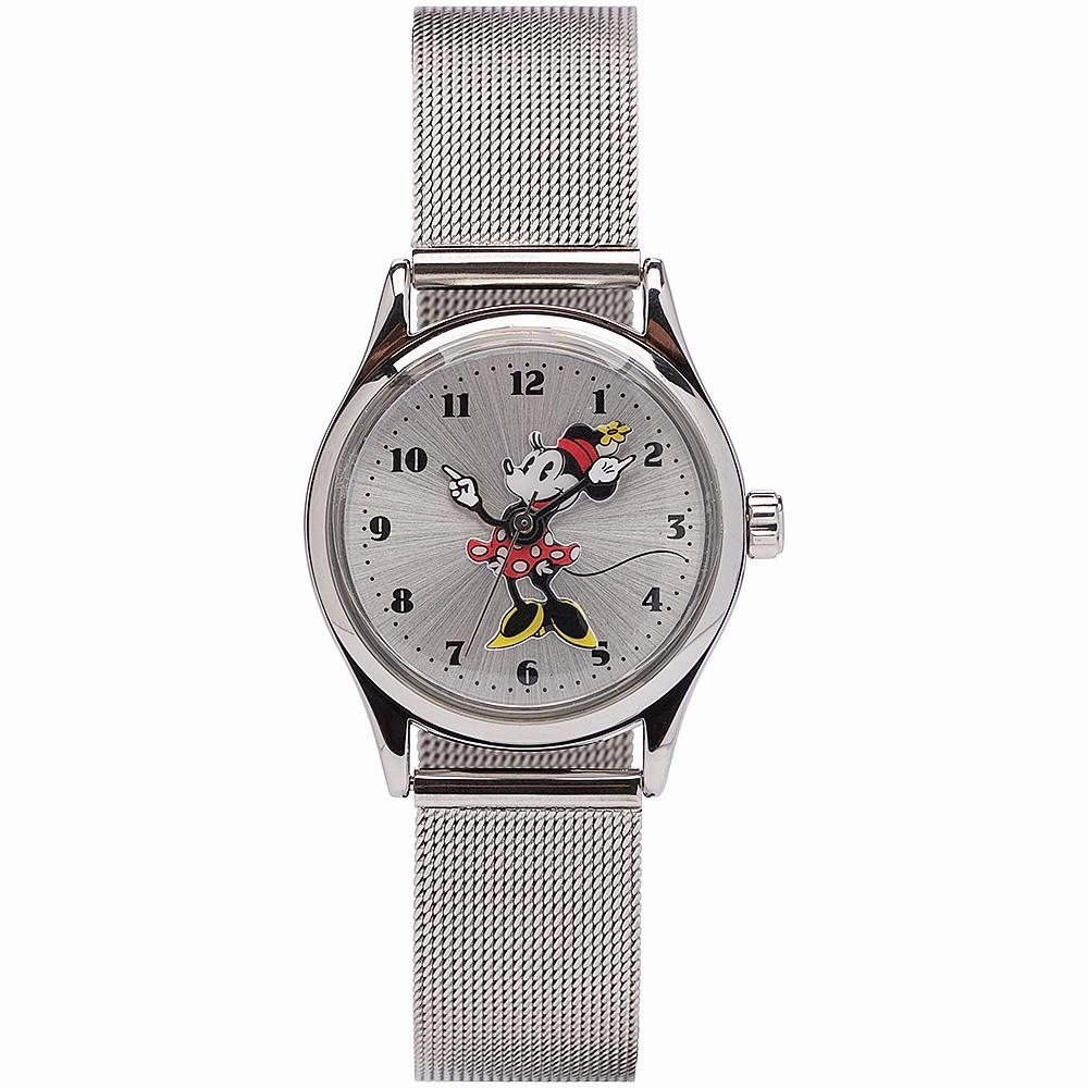 Disney Petite Minnie Silver Milanese Mesh Watch