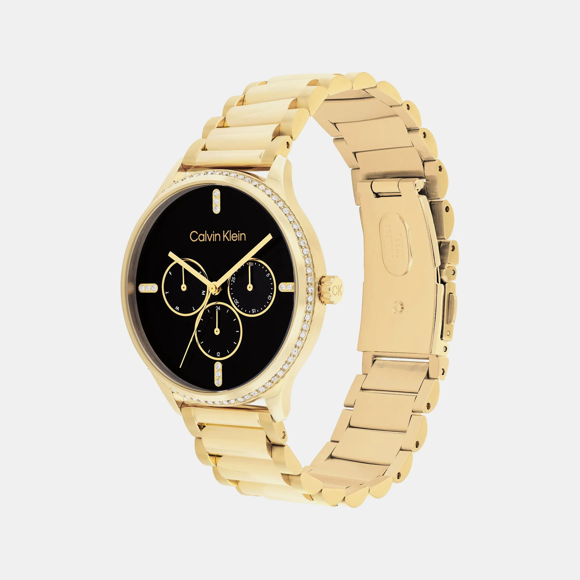Dress Women's Black Dial Multi-Function Stainless Steel Watch 25200371