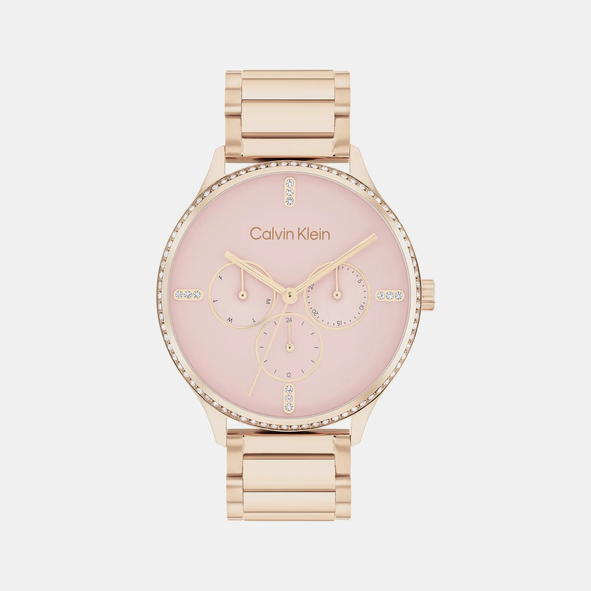 Dress Women's Pink Dial Multi-Function Stainless Steel Watch 25200370