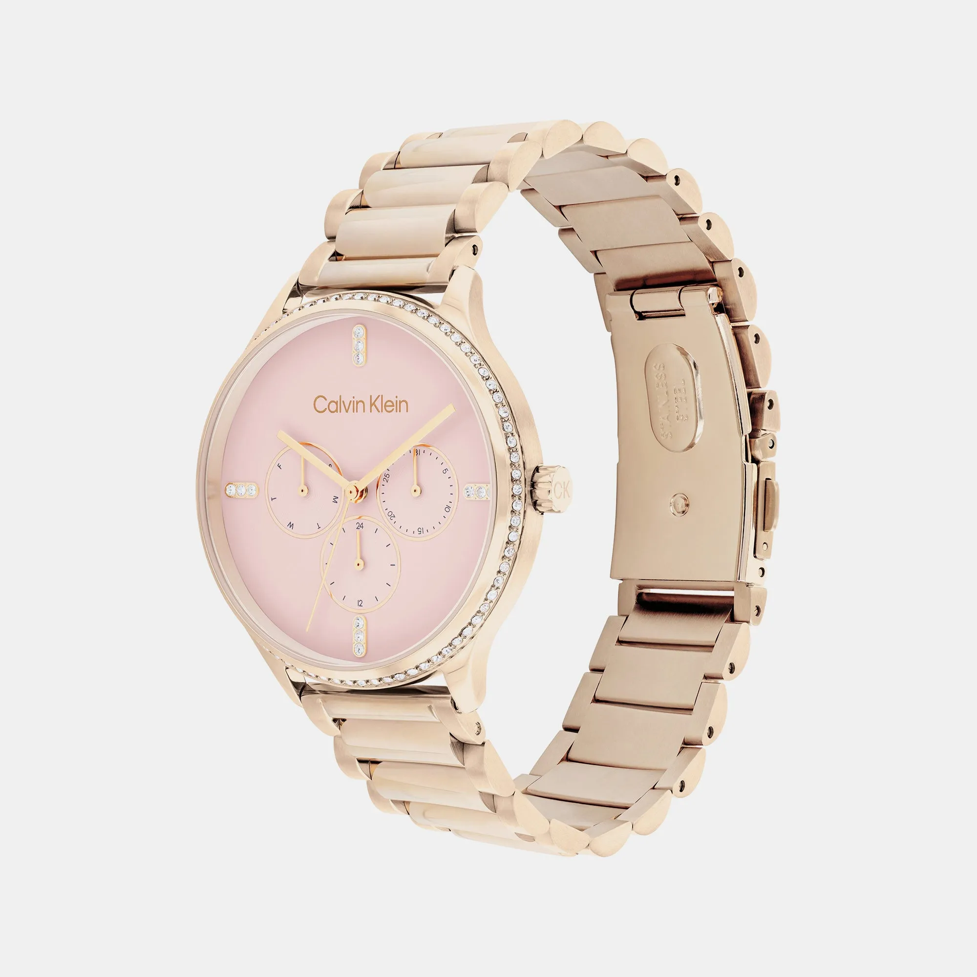 Dress Women's Pink Dial Multi-Function Stainless Steel Watch 25200370