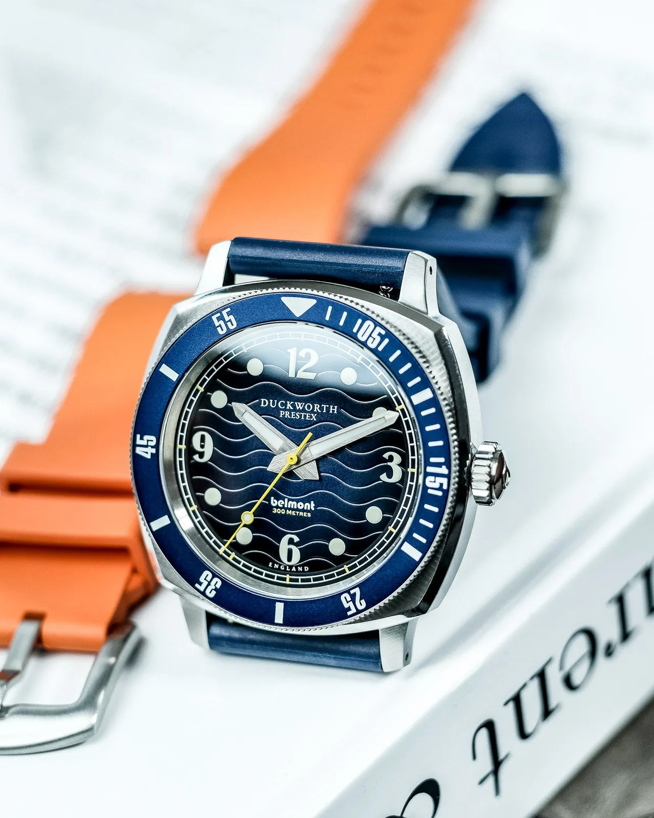 Duckworth Prestex Belmont Dive Blue Blue Rubber Watch