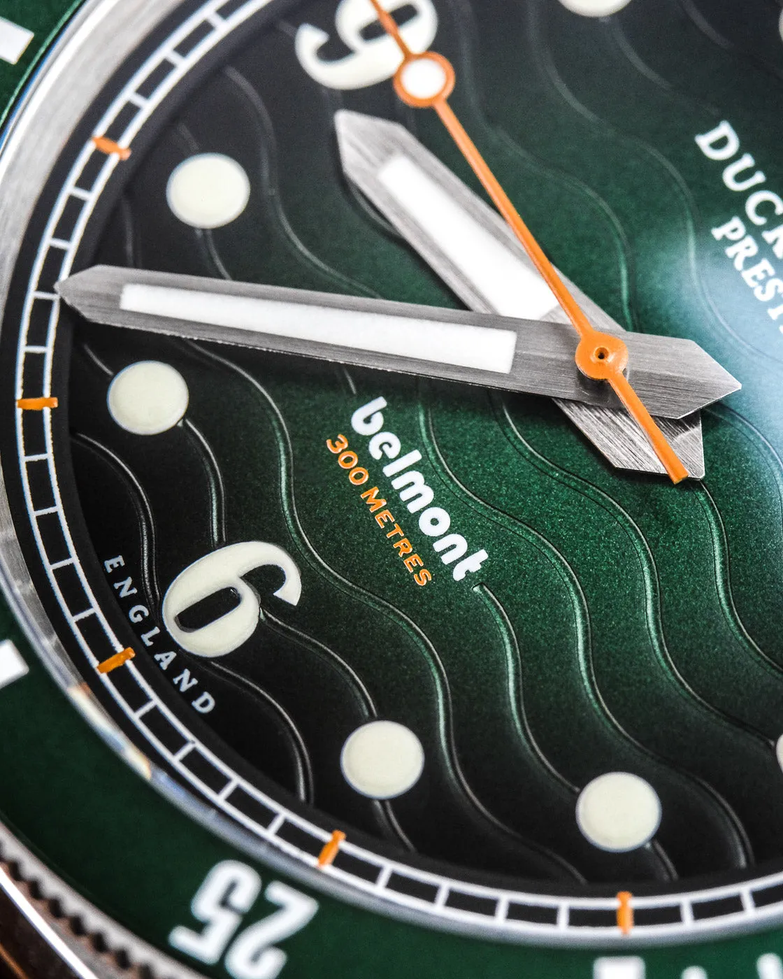 Duckworth Prestex Belmont Dive Green Black Rubber Watch