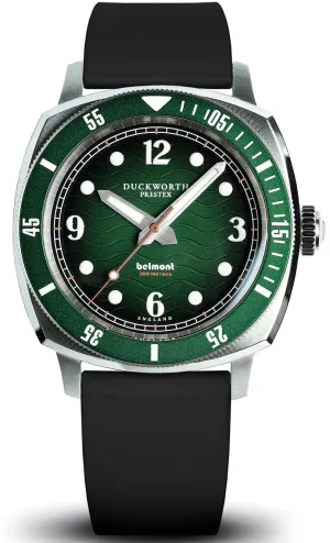 Duckworth Prestex Belmont Dive Green Black Rubber Watch