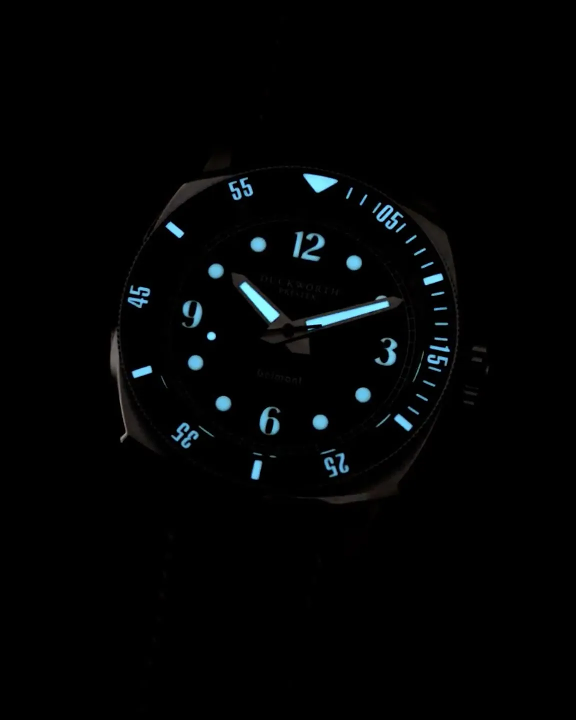 Duckworth Prestex Belmont Dive Green Black Rubber Watch