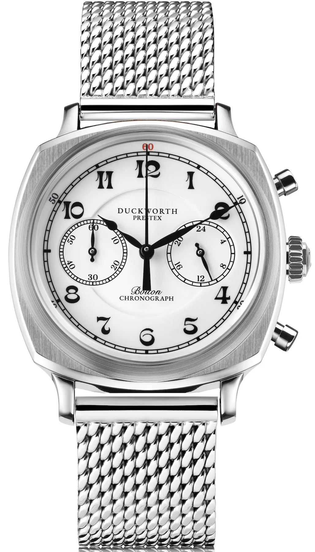 Duckworth Prestex Bolton Chronograph White Mesh Bracelet Watch