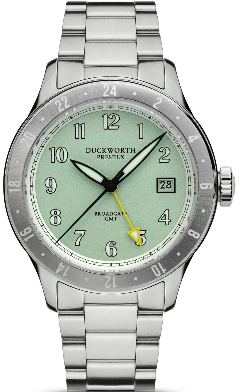 Duckworth Prestex Broadgate GMT Green Bracelet Watch