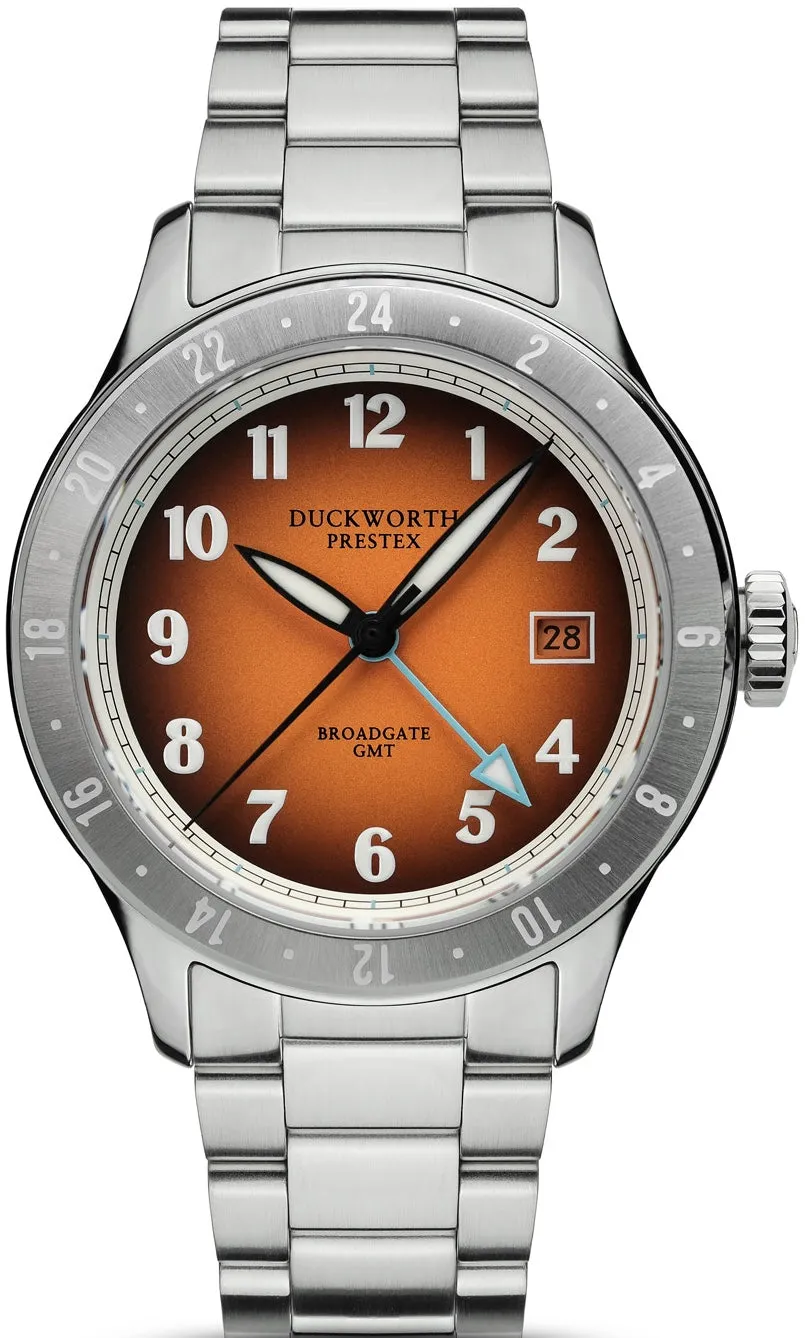 Duckworth Prestex Broadgate GMT Orange Bracelet Watch