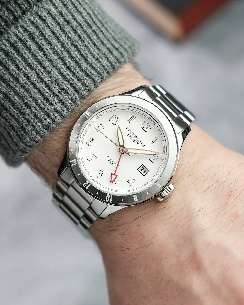 Duckworth Prestex Broadgate GMT White Bracelet Watch