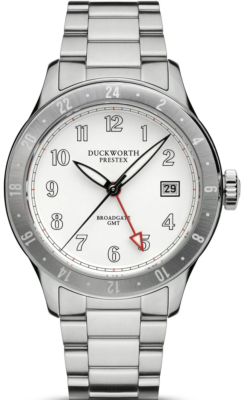 Duckworth Prestex Broadgate GMT White Bracelet Watch