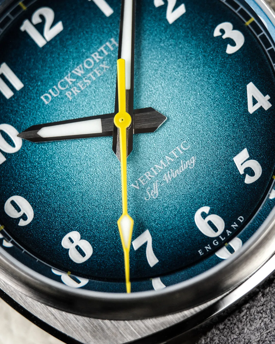 Duckworth Prestex Verimatic Blue Fume Grey Suede Watch