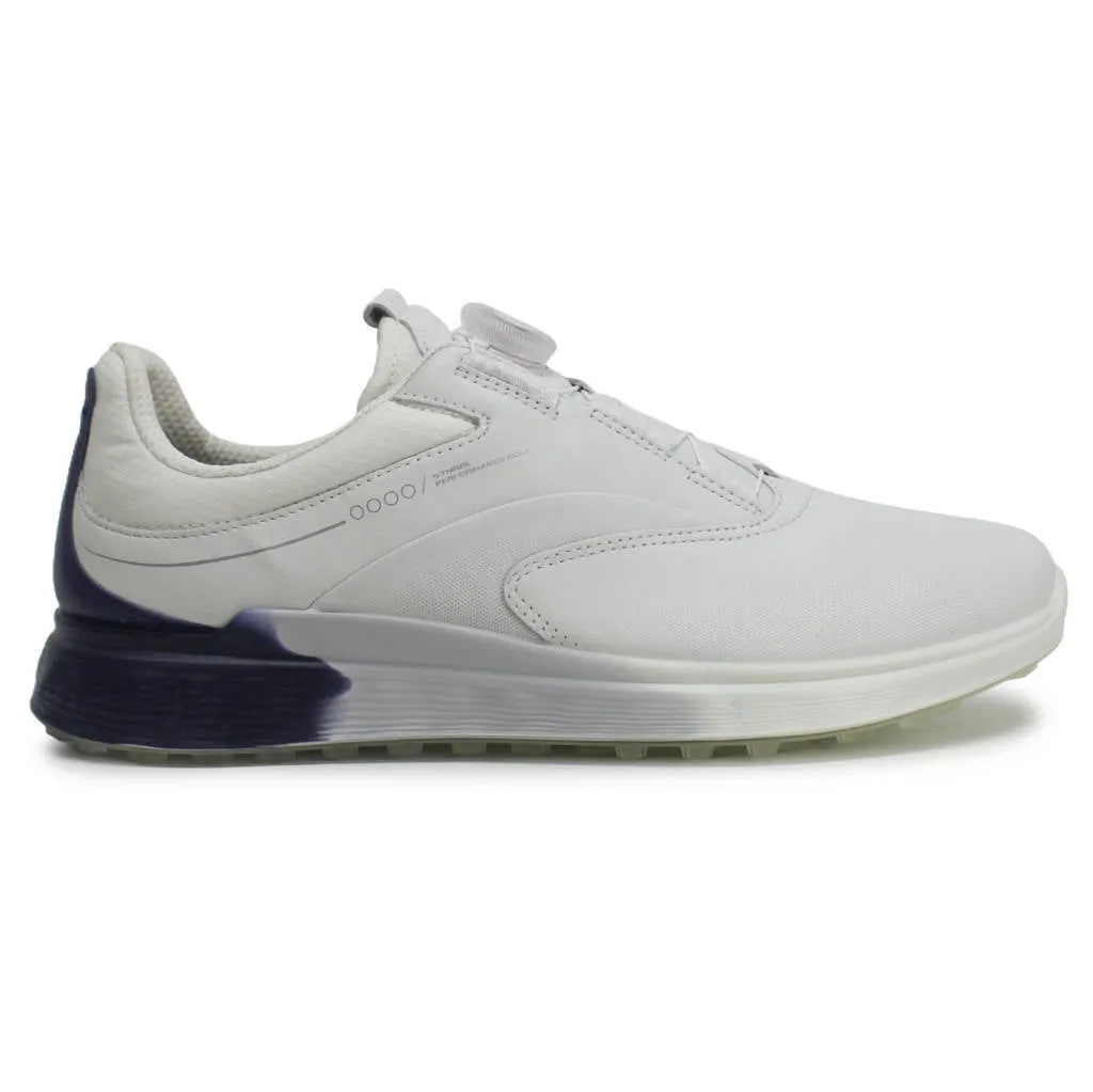 Ecco Golf S Three 102954 Leather Men's Low Top Trainers ecco Shoes