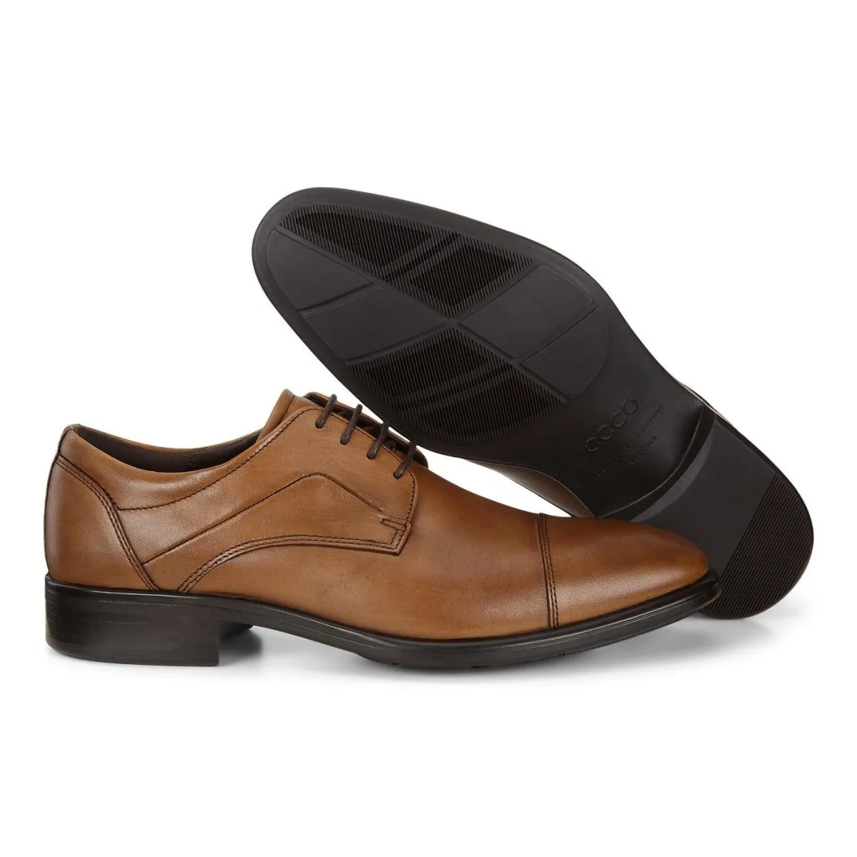 ECCO Men's City Tray Cap Toe Tie Brown ecco Shoes