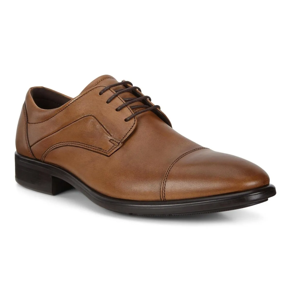 ECCO Men's City Tray Cap Toe Tie Brown ecco Shoes