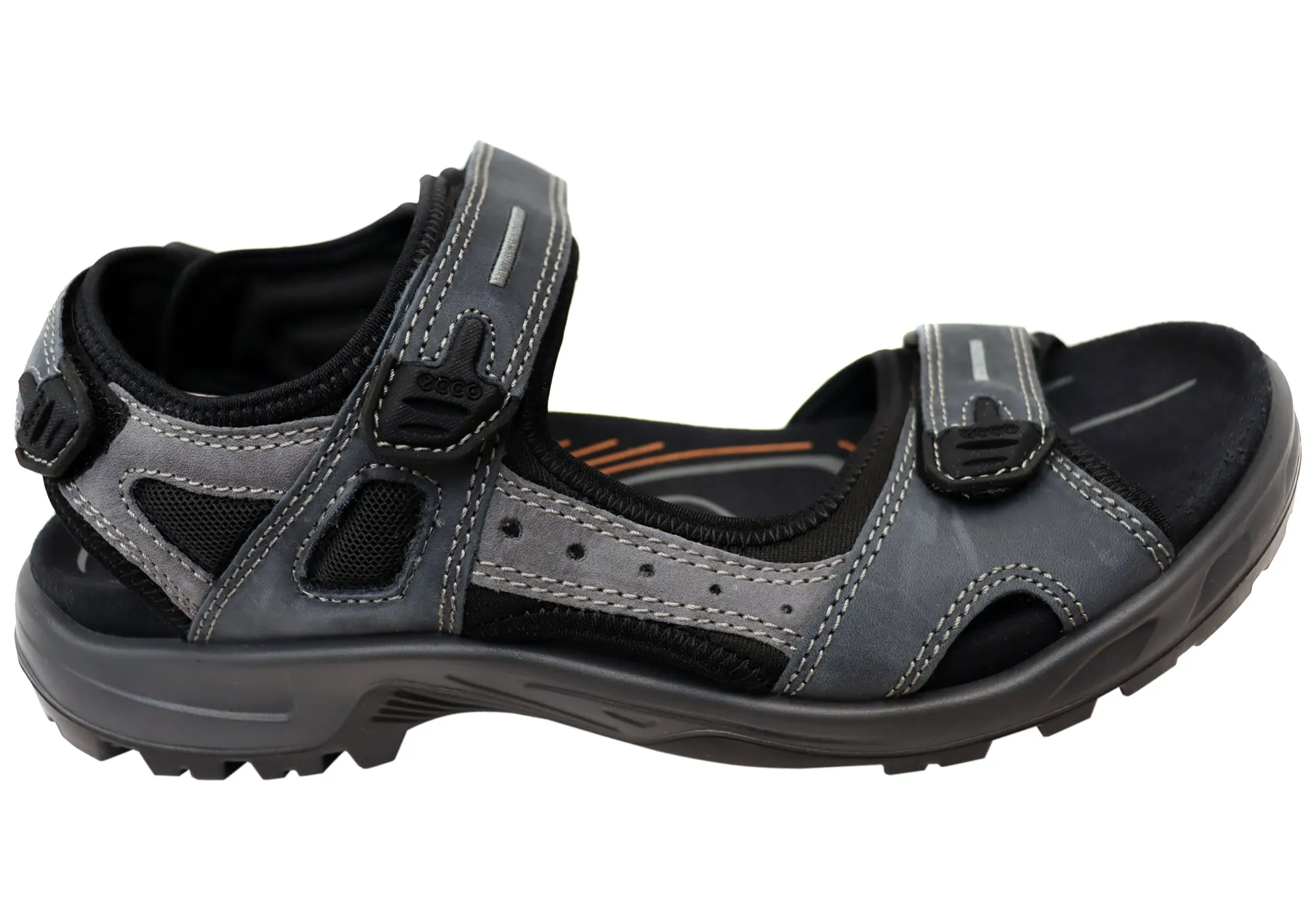 ECCO Mens Offroad Comfortable Leather Adjustable Sandals ecco Shoes